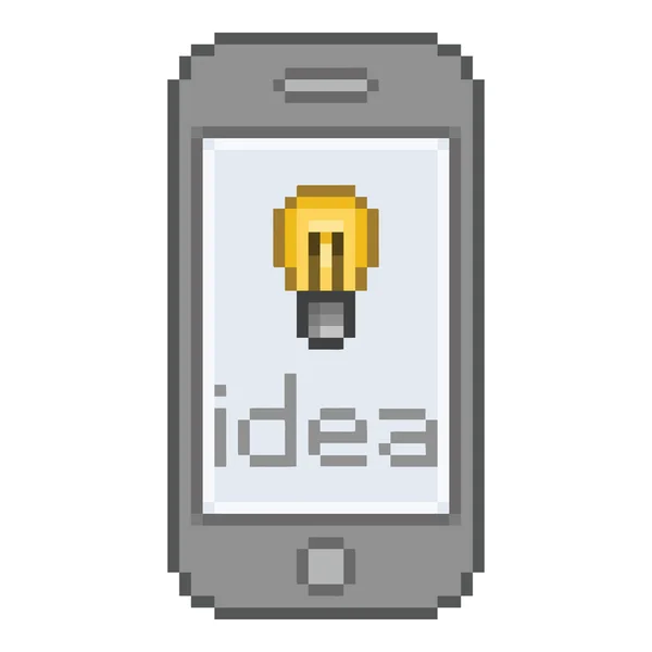 Idea de teléfono inteligente pixel — Archivo Imágenes Vectoriales