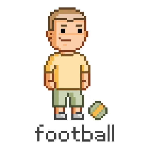 Pixel jugador de fútbol — Archivo Imágenes Vectoriales