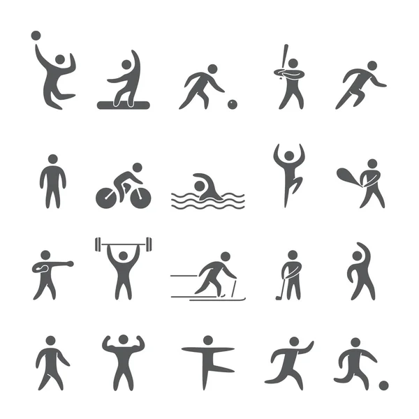Silhouetten Figuren von Athleten — Stockvektor