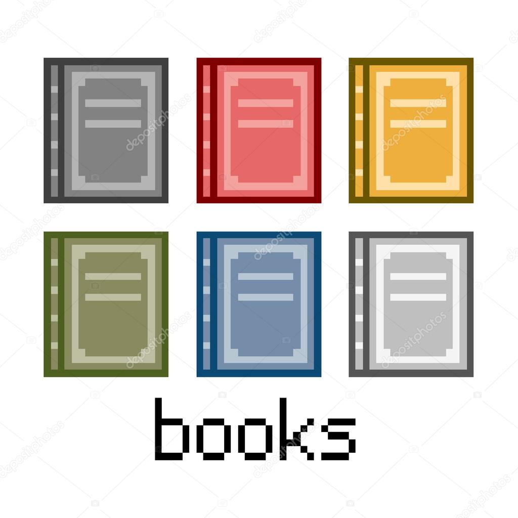 Pixel Set Books Vector Image By C Karpenkoilia Vector Stock