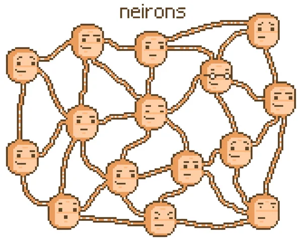 Rede neural do cérebro humano —  Vetores de Stock