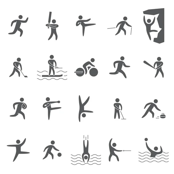 Siyah rakamlar sporcuların siluetleri