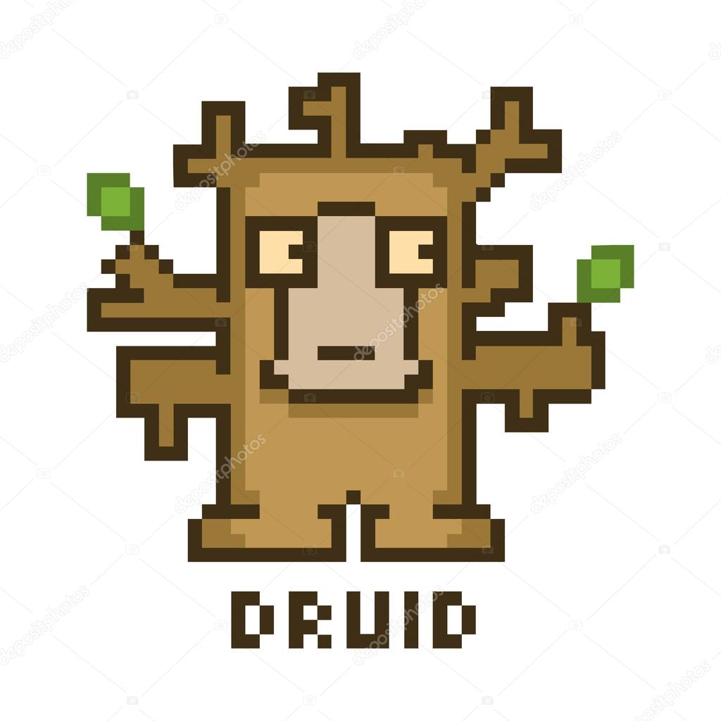 Pixel druid for 8-bit video games