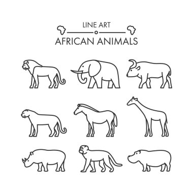 Afrika hayvanları anahat rakamlar