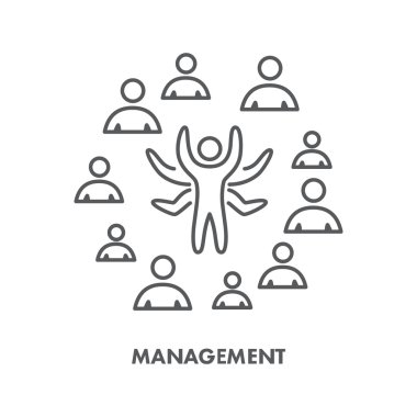 Satırı simgesi başarılı yönetimi. Vektör iş sembolü