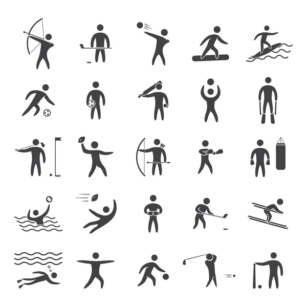 Silhouettes figures of athletes — Stock Vector