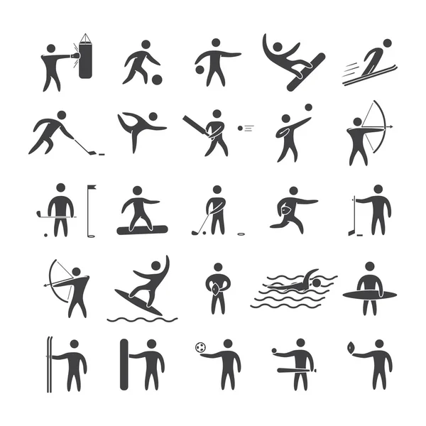 Silhouettes figures of athletes — Stock Vector