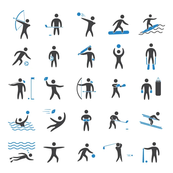 Silhouettes figures d'athlètes — Image vectorielle