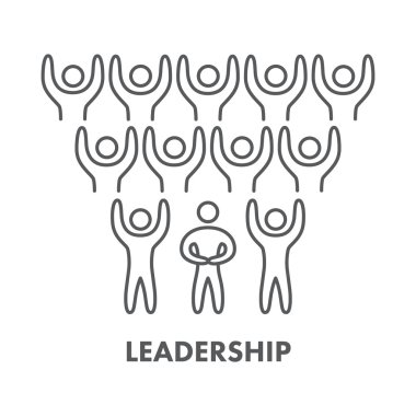 Satırı simgesi liderlik. Vektör iş sembolü