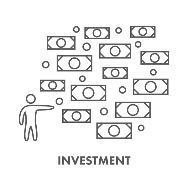 线图标投资和金融。矢量商业符号 — 图库矢量图片