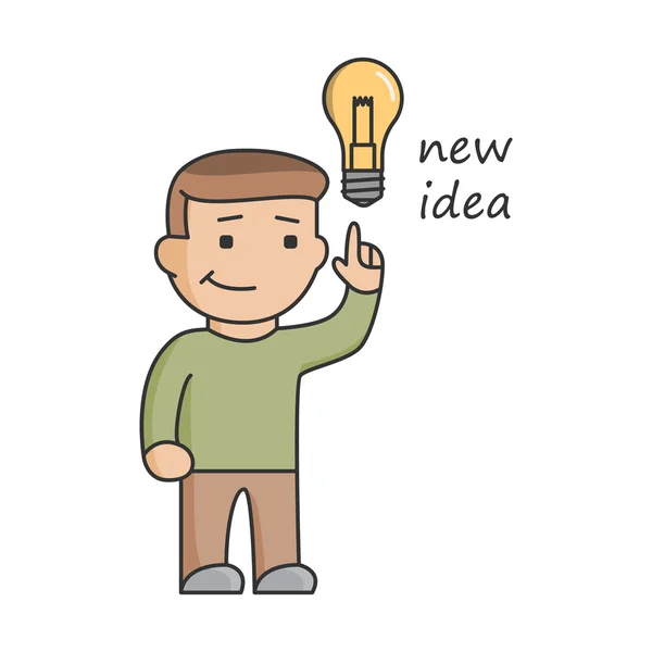Γραμμή έννοια νέα ιδέα για την επιχείρηση. Μεγάλες ιδέες, καινοτομία και st — Διανυσματικό Αρχείο