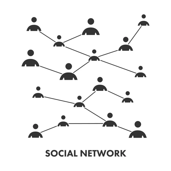 Черная икона социальной сети. Векторный символ — стоковый вектор