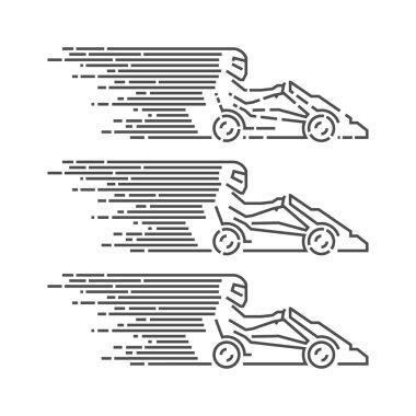 Vektör ince doğrusal kart gitmek logo ve kutsal kişilerin resmi. Satır rakamlar kart yarış