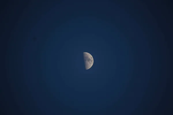 Splendente Luna Splendente Cielo Notturno Senza Nuvole — Foto Stock