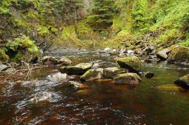 İskoçya 'nın tepelerinde su akıyor. 