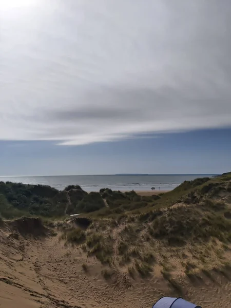 Tiro Profundidade Dentro Dunas Areia Saunton — Fotografia de Stock