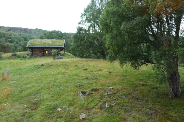 Eco Log Cabin Hills Scotland — Stock Photo, Image