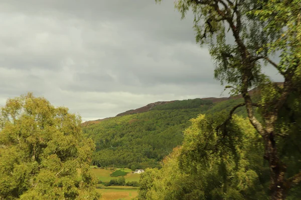 Una Vista Desde Las Colinas Escocia Hasta Las Cañadas Ríos —  Fotos de Stock