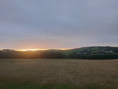 Günbatımında Exmoor üzerinde görüntüler