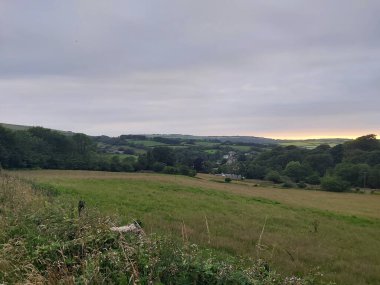 Günbatımında Exmoor üzerinde görüntüler