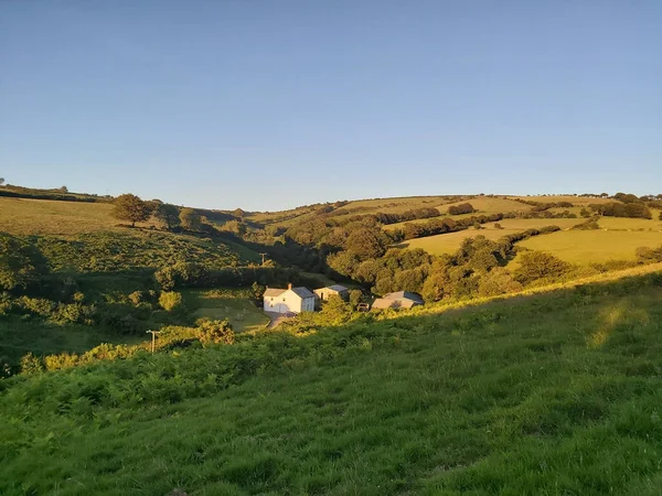 Vistas Sobre Exmoor Atardecer —  Fotos de Stock