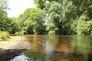 Cornwall 'daki Restormal Kalesi' nin etrafındaki akarsular