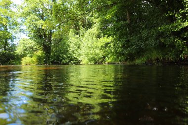 Cornwall 'daki Restormal Kalesi' nin etrafındaki akarsular