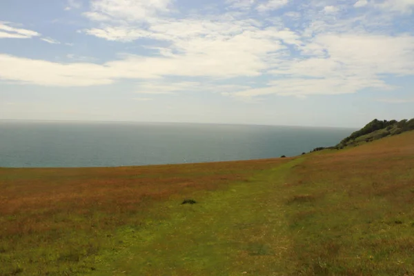 Wolken Rotsen Water Voor Kust Van Cornish — Stockfoto
