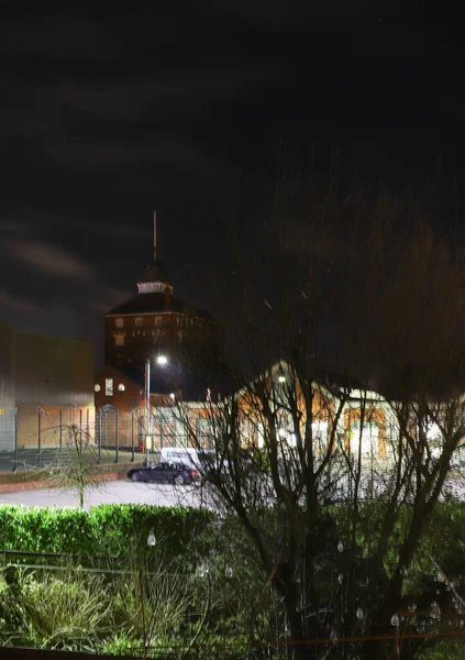 Hertford Bryggeri Framför Molnen Natten — Stockfoto