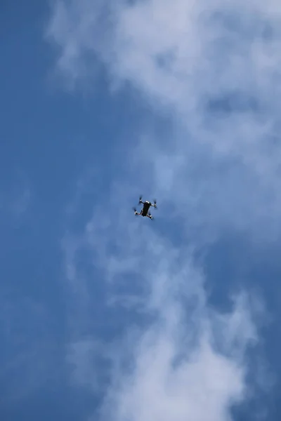 Drone Cirkelt Door Helderblauwe Lucht Van Tenerife — Stockfoto