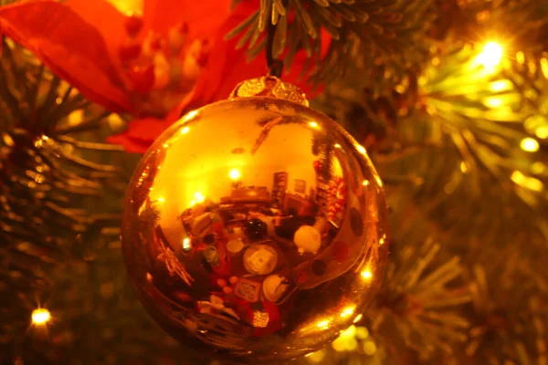 Shiny Decorations Dotted Christmas — Stock Photo, Image