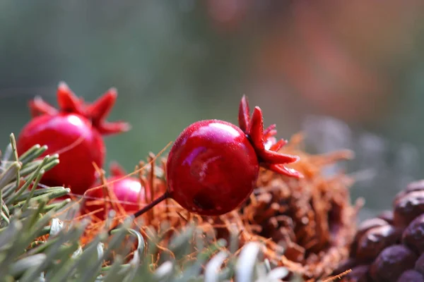 Parlak Dekorasyonlar Noel Etrafa Saçıldı — Stok fotoğraf