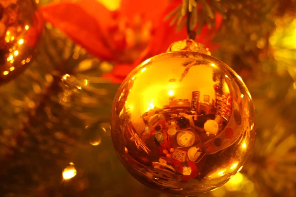 Shiny Decorations Dotted Christmas — Stock Photo, Image