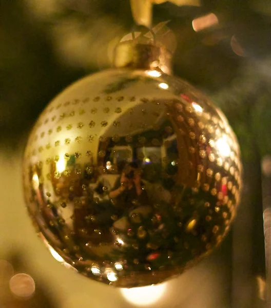 Kerstbal Decoraties Zitten Rond Het Huis — Stockfoto