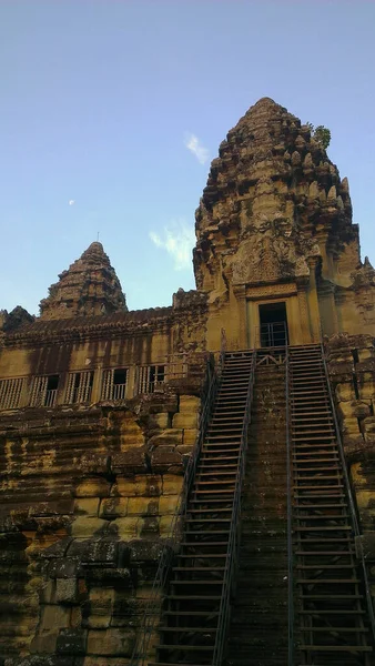 Spires Angkor Wat Glowing Sunlight — Stock Photo, Image