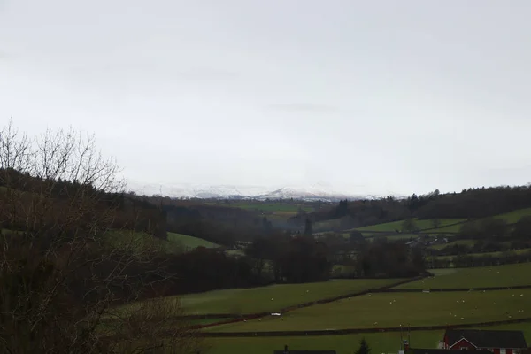 Schnee Und Frost Bedecken Vereiste Landschaften Großbritanniens — Stockfoto