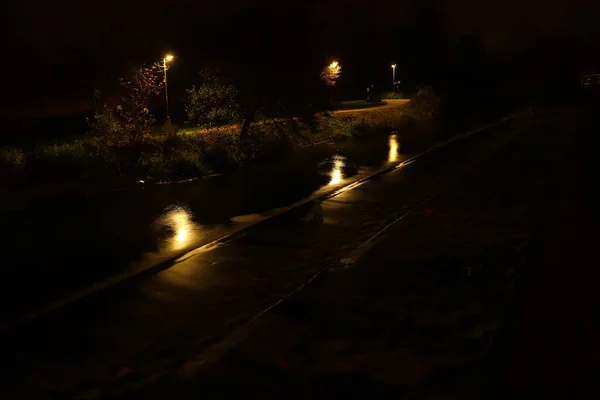 Nighttime Stroll Parks Hertford — Stock Photo, Image