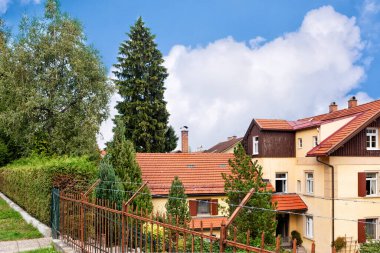 Sonbaharda eski Alman Alpleri 'nin harika manzarası..