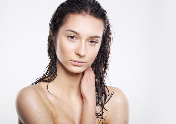 woman with wet hair