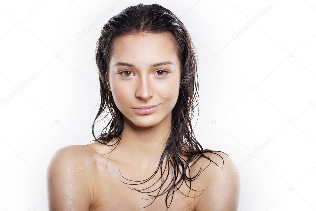 woman with wet hair