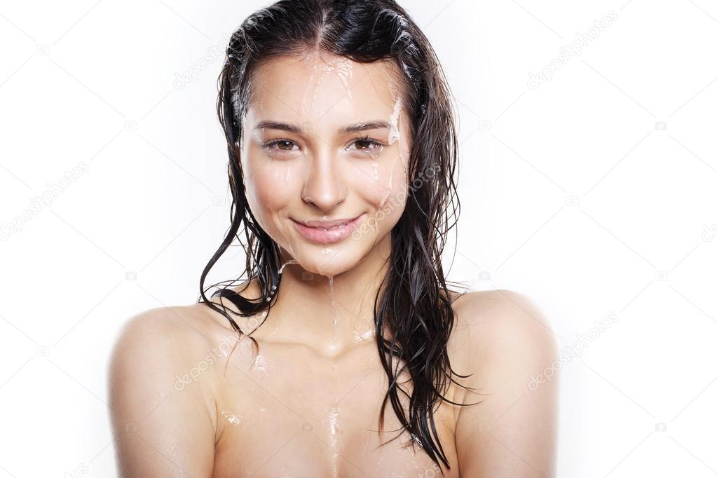 woman with wet hair