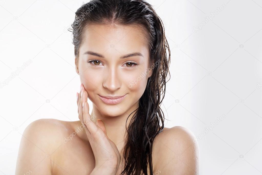 woman with wet hair