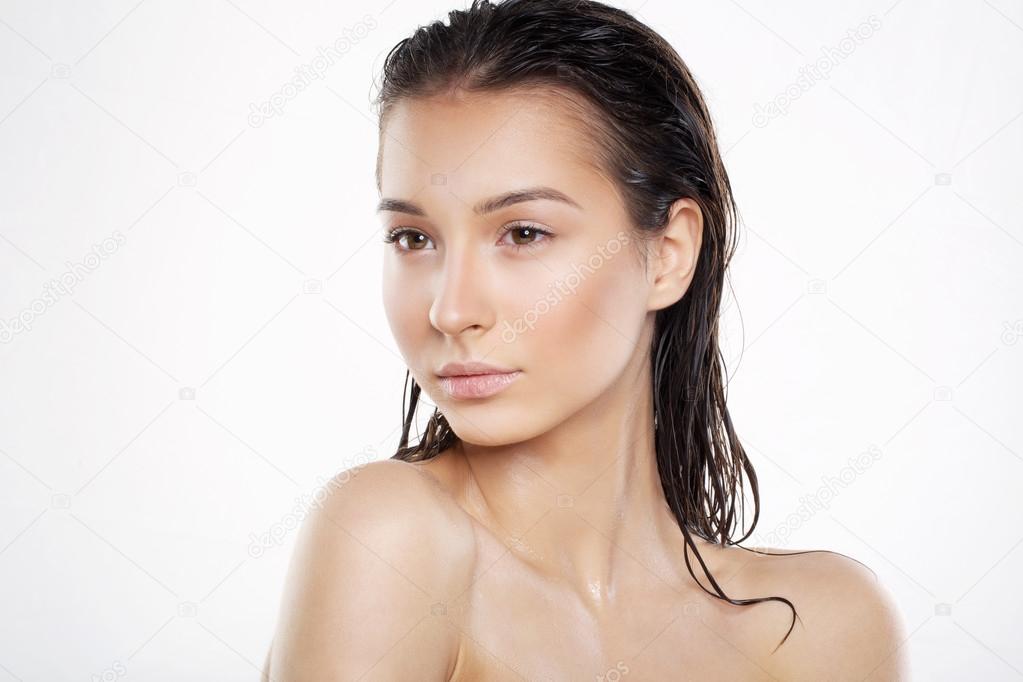 woman with wet hair