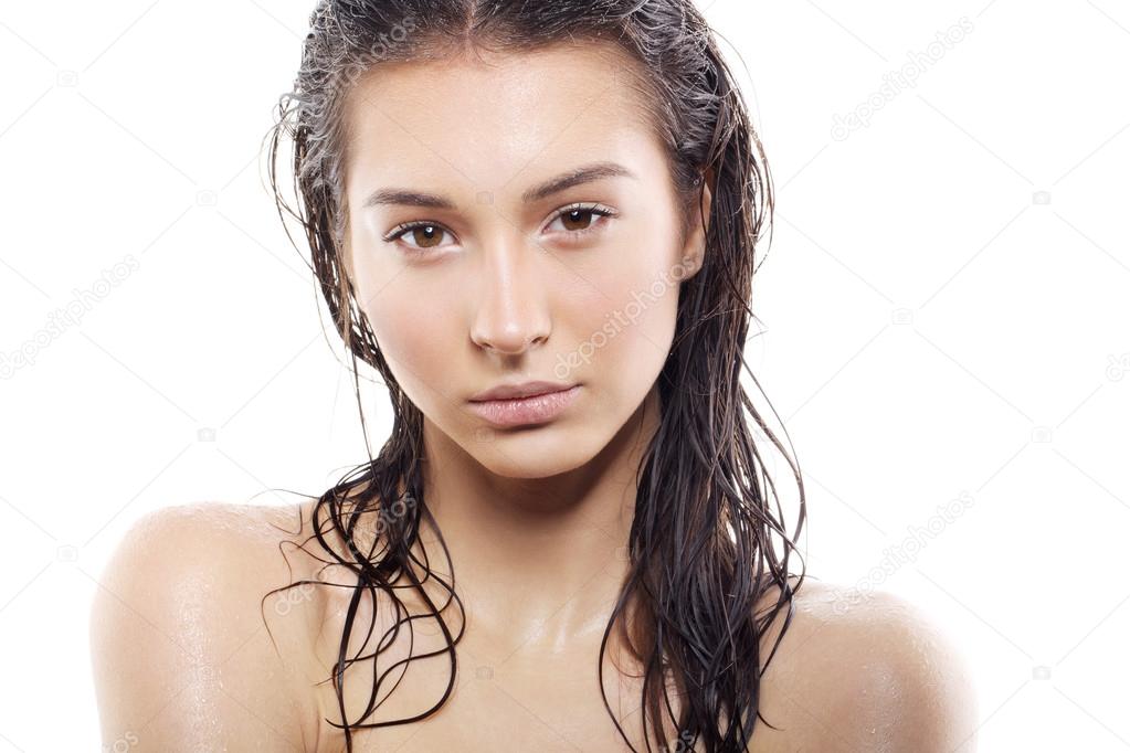 woman with wet hair