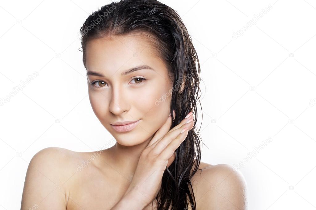 woman with wet hair