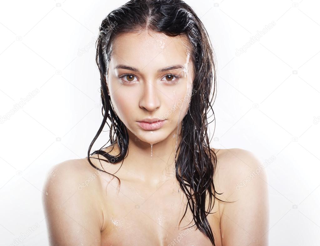 woman with wet hair