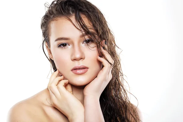Beautiful woman with wet hair — Stock Photo, Image