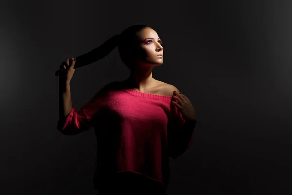 Frau mit schönem Make-up — Stockfoto