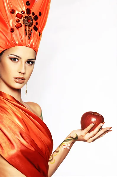 Woman wearing carnival costume — Stock Photo, Image