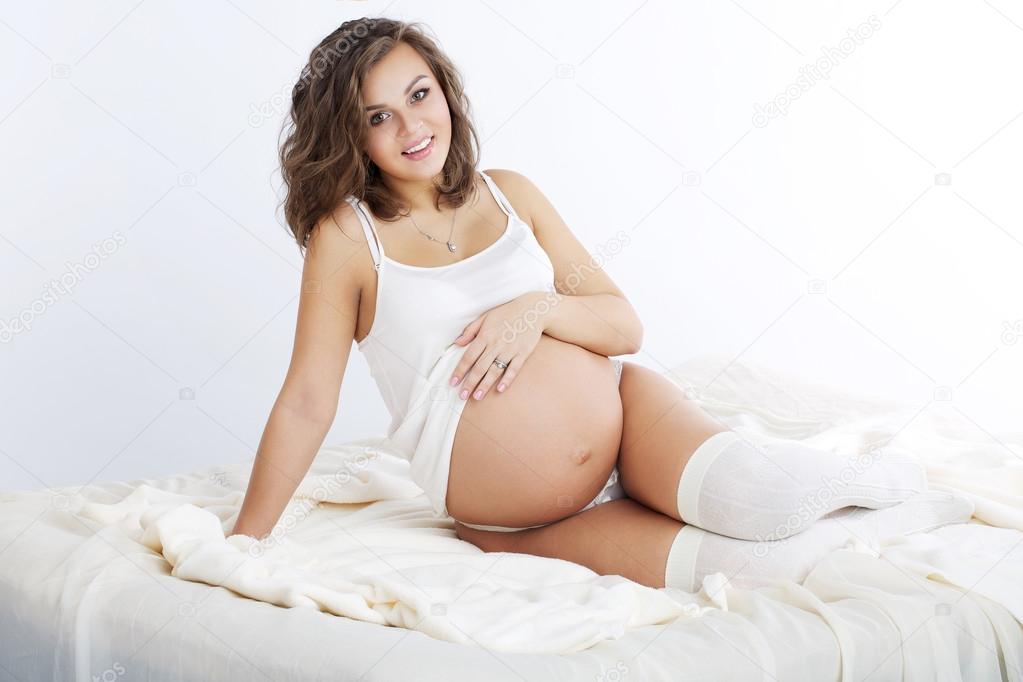 happy pregnant woman